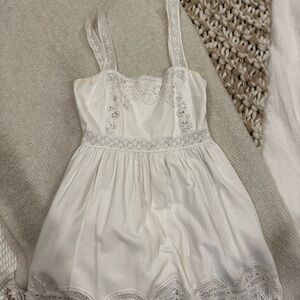 LoveShackFancy Ivory Lace Detail Top